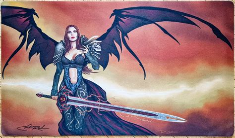 angel playmat mtg|signed by artist angel playmat.